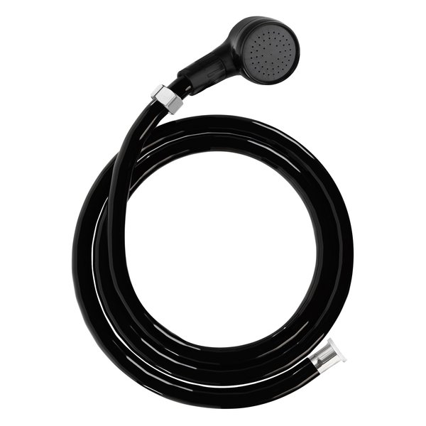QLoztyse Bathtub Faucet Sprayer Attachment - Portable Shampoo Bowl Sink Shower Head and Black Rubber Hose Replacement Part for Salon, Barber Shop, Spa, Rehab