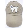 White Poodle Baseball Cap Hat Custom Embroidered Cotton Unisex Adjustable Size