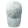 Kangqifen Unisex Ripped Distressed Denim Baseball Cap Trucker Hat Adjustable Blue