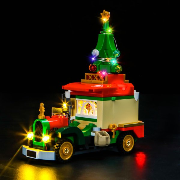 BrickBling LED Light Compatible with Lego Santa’s Delivery Truck Christmas Car, Christmas Décor Lights Compatible with Lego 40746, Holiday Lighting Kit-Not Included The Model