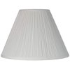 6 1/2" Top x 15" Bottom x 10 1/2" High x 11" Slant Lamp Shade Replacement Medium White Ivory Empire Mushroom Round Traditional Linen Pleated Spider Harp Finial - Springcrest