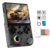 RG40XXV Retro Handheld Game Console with 4-inch IPS Screen 64G TF Card Linux System and 3200mAh Battery Supports 5G WiFi Bluetooth 4.2 Black Translucent