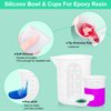 7 pcs Silicone Measuring Cups Kits, 1 pc 250ml Silicone Cups, 4 pcs 100ml Non-Stick Mixing Cups, 2 pcs 10ml Silicone Mold Cup Dispenser, for Casting Moulds, Jewelry Making, DIY, Crafts
