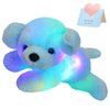 Glow Guards 15'' Blue Light up Puppy Dog Stuffed Animal Soft Plush Toy Pillow with LED Night Lights Glow Bedtime Pal Christmas Children's Day Birthday Gifts for Toddler Kids