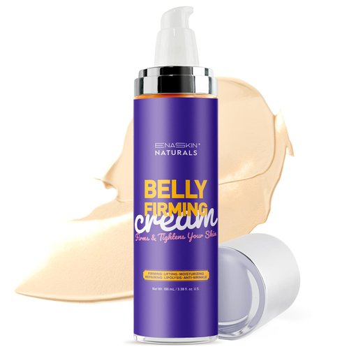 Belly Firming Cream for Tightening and Cellulite: Enaskin Naturals B Flat Skin Firming Cream for Stomach & Thighs & Butt - Moisturizing Lifting Body Lotion for Women - 100ML