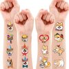 Shiba Inu Temporary Tattoos Suit Cute Dog 81 PCS Funny Cute Pet Themed Stickers for Kids Birthday Party Supplies, Decorations, Favors and Prizes Cute Gifts for Boys and Girls With Different Dog Faces