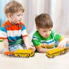 ArtCreativity 5 Inch Pull Back School Bus Playset, Set of 2 Classic School Buses, Diecast Bus Toy Set with Pull Back Mechanisms, Great Party Favors, Gift Idea for Boys and Girls