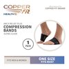 Copper Fit CFACBP Health Unisex Arch Relief Plus with Built-In Orthotic Support, Black