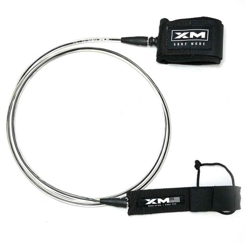 XM SURF MORE CORE Surfboard Leash 9ft., Color at The Core, Regular Cord Thickness (.270 in.), Choose Length and Color, Key Pocket, Unbreakable Swivels, Detachable Railsaver, Made in USA
