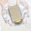 2 Pack Soap Exfoliating Bag Natural, Soap Saver with Drawstring and Wooden Bead Holder,Exfoliating Loofah Pouch for Bathroom Shower