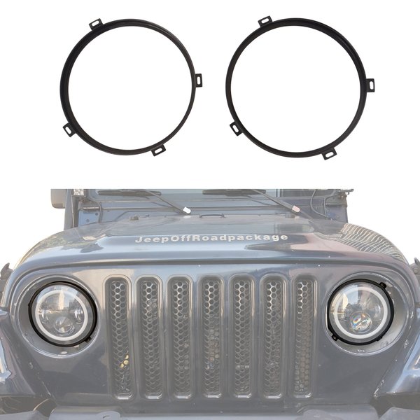 u-Box for Jeep Wrangler 7 inch Headlight Mounting Bracket Retainer Ring Mount Compatible with 1997-2006 Jeep Wrangler TJ