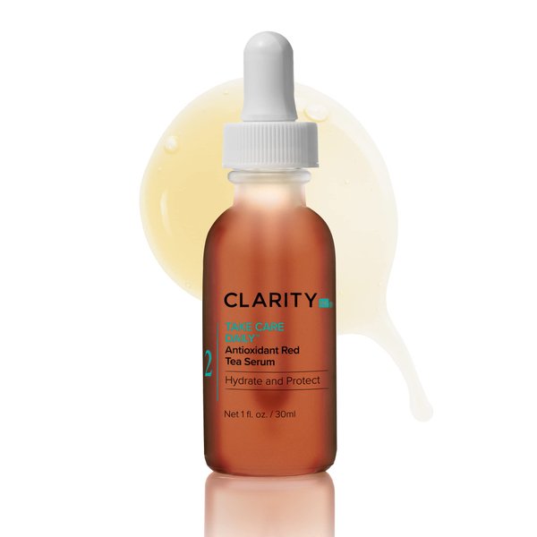 ClarityRx Take Care Daily Antioxidant Red Tea Face Serum, Natural Plant-Based Hydrating & Anti-Aging Facial Treatment for Environmental Protection (1 fl oz)