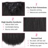 Yargel Hair 22 Inch Kinky Straight Clip in Hair Extensions for Black Women Yaki Straight Clip ins Full Head Seamless Synthetic Hair Pieces(2 pack)