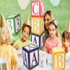 6 Pcs ABC Friend Street Party Decoration 30 x 30 cm Alphabet back to school party decorations，Graduation Favor Balloon Box Toy Inspire Birthday Party Decor for Celebration Christmas New Year