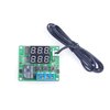 LM YN DC 12V Digital Thermostat Module -58℉ to 257℉ Fahrenheit Temp Display Temperature Controller Board with 20A Relay Waterproof Sensor Probe Dual LED Display Red Blue