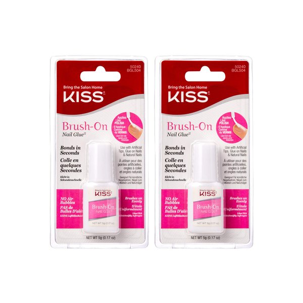 Kiss Lightning Speed Brush On Nail Glue - 2 per case.