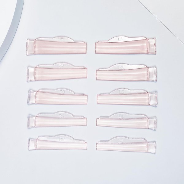 Troocolor Lash Lift Pads, 10Pcs Reusable Soft Lash Lift Shield Gluelree for Lash Lift Kit Self-Adhesive Ancillary Eyelash Curler