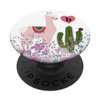 Cell Phone Pop Up Grip Holder,Cactus Llama Monogram Letter B PopSockets Grip and Stand for Phones and Tablets