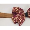 Burgandy with gold Scroll Headband Hair Bow