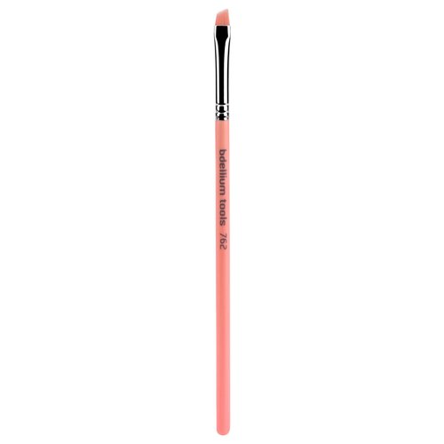 Bdellium Tools Professional Makeup Brush - Pink Bambu Series 762 Small Angle - With Soft Synthetic Fibers, For Shaping & Filling Eyebrows (Pink, 1pc)