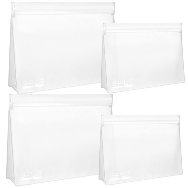 SPLF 4 Pack Leakproof Clear Toiletry bags, TSA Approved Quart Size Zipper Bags, BPA Free Travel Makeup Cosmetic Bags for Women Men, Carry on Airport Airline Compliant Bags