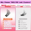 Individual Lashes Kit 144 Pcs Super Thin Band & Soft Lash Clusters with Bond and Seal Eyelash Tweezers 10-16mm D Curl Mega Volume Eyelash Extension Kit for Self Application DIY at Home, by TMIELYBS