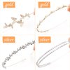Yxiang 4 Pack Rhinestones Headbands Crystal Bridal Hairbands Thin Silver Metal Hair Band Fancy Metallic Butterfly Head Band Wedding Headpiece for Women Girls
