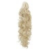 SWACC 24-Inch Long Messy Curls Claw Clip Ponytail Extensions Synthetic Clip in Drawstring Curly Ponytail Hairpiece Jaw Clip Hair Extensions (Platinum Blonde-60#)