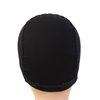 Bamboo Fiber Wigs Cap Soft Lace Fiber Wigs Cap with Adjustable Strap for Wig Making (Black)