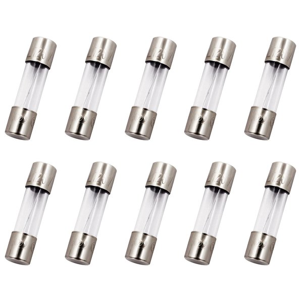 SIXQJZML 10 Pack F5AL Fast-Blow Fuse 5A 5amp 125V Glass Fuses 0.2 x 0.78 Inch / 5 x 20 mm (125Volt) (F5A)