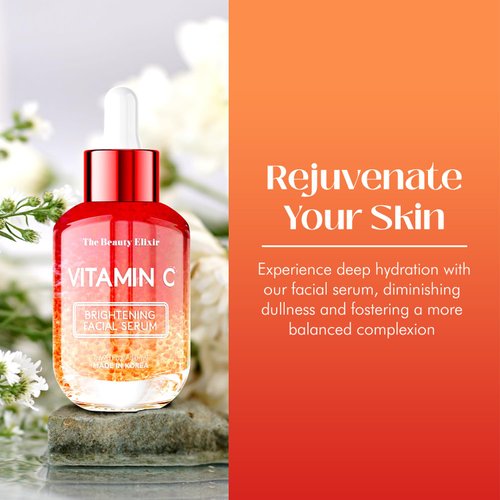 Vitamin C Brightening Facial Serum - Anti-Aging Skincare Hydrating Nourishing Radiant Complexion - All Skin Types - Lightweight Natural Ingredients - Vegan, Paraben & Cruelty Free - 1.69 Fl. Oz