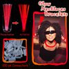 ILHSTY 100 Pcs 8'' Red Glow Sticks Glow Necklaces In The Dark Party Favors Supplies Bright GlowSticks Bulk with Accessories for Birthday Christmas New Year Halloween 4th of July Neon Party (Red*100)