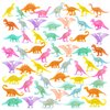OuMuaMua 78pcs Glow in The Dark Dinosaur Toys Set, Mini Plastic Realistic Dinosaur Figures Glow Toys for Kids Toddler Goody Bag Stuffers, Dinosaur Theme Party Favors Supplies
