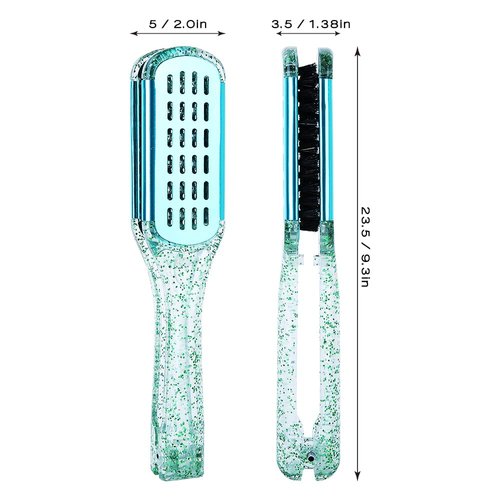 STYLANCE Boar Bristle Clamp Hair Brush, Ceramic Double Sided Brush Clamp Straightener,Detangling, and Styling Hair