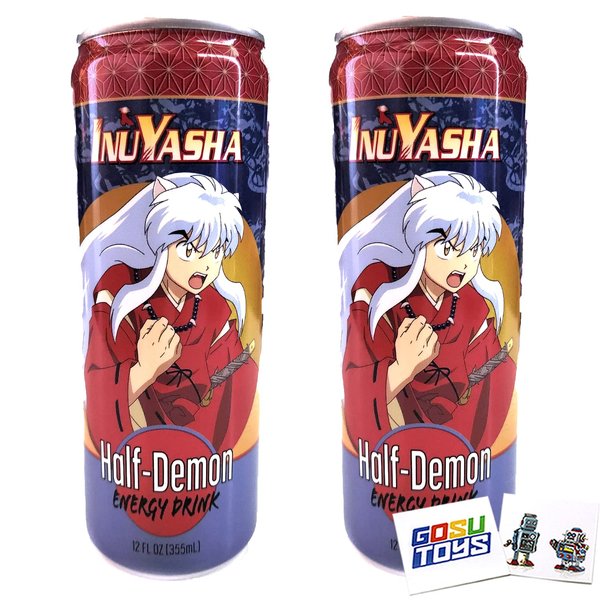 Inuyasha Half Demon Energy Drink (2 Pack) with 2 Gosutoys Stickers