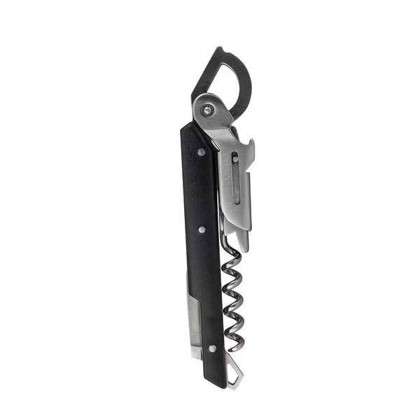 Peugeot - Clavelin Sommelier’s Corkscrew - Patented Single Pull Manual Bottle Opener with Foil-Cutter and Bottle Cap Remover, Black, 5.5 Inches