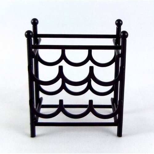 Dollhouse Miniature 1:12 Scale Black Wine Rack #S8504