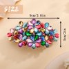 Aimimier Flower Crystal Hair Barrettes Sparkling Rhinestone Hair Spring Clamp Gem Hair Pins Fashion Prom Party Hair Accessories for Women (Colorful)