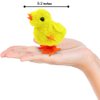 Liberty Imports 12 Pack Wind-Up Chicks - Fluffy Jumping Chicken Ducklings Bulk Wind Up Novelty Easter Party Favors Kids Toys