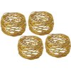 ARN CRAFTS Golden Round Mesh Napkin Rings- Set of 12 for Weddings Dinner Parties or Every Day Use …CW-6-12