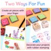 Fstaor 20 Colors Washable Ink Pads for Kids Rubber Stamps, Finger Print Crafts Stamp Pad for Kids, Paper, Scrapbooking, Fabric,Wood (Pack of 20)