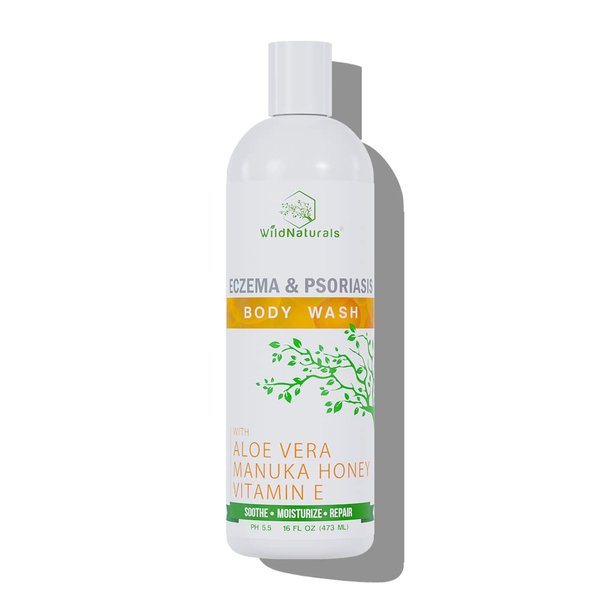 Moisturizing Eczema Body Wash - Gentle Psoriasis Body Wash for Itchy Skin Relief - Eczema Soap for Redness and Flareups - Psoriasis Soap Dry and Flaky Skin - Anti Itch Body Wash for Men and Women