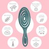 Ninabella Detangling Hair Brush for Women, Men & Children - Does not Pull on Hair - Recycled Hair Straightening Brushes for Straight, Curly & Wet Hair - Vented Wet Brush - Unique Spiral Hairbrush