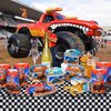Nezyo 40 Pcs Truck Party Favor Bags, Truck Goody Bags Truck Birthday Party Supplies Truck Party Bags Gift Bags Plastic Candy Bags for Truck Themed Birthday Party Favors