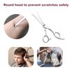 Hair Cutting Scissors Set Professional Kids/Women/Men 6.5 inch Saftey Round Head Hair Cut Scissors Kit with Cutting Scissors Thinning Scissors Hairdressing Shears Set for Barber Salon （red）