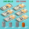Play Money Set for Kids, Fake Money for Pretend Play – Looks Real, Best Toy Money for Play and Learning – Kit Includes: Bills, Coins, Credit Card, and Checkbook