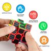 Jurnwey Speed Cube Carbon Fiber Sticker Set Puzzle Cube Magic Cube Bundle of 2x2x2 3x3x3 Pyramid Frosted Puzzle Toys