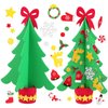 Aneco 12 Kits DIY Foam Christmas Tree Crafts Including Foam Christmas Tree Assortment Christmas Foam Stickers for Christmas DIY Home Activities