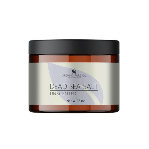 OPO Dead Sea Salt Scrub 12 oz Unscented 100% Pure Natural Organic with Light Unscented Vitamin E Jojoba Exfoliating Face Body Soft Smooth Fresh Skin Hydrating Moisturizing Revitalizing