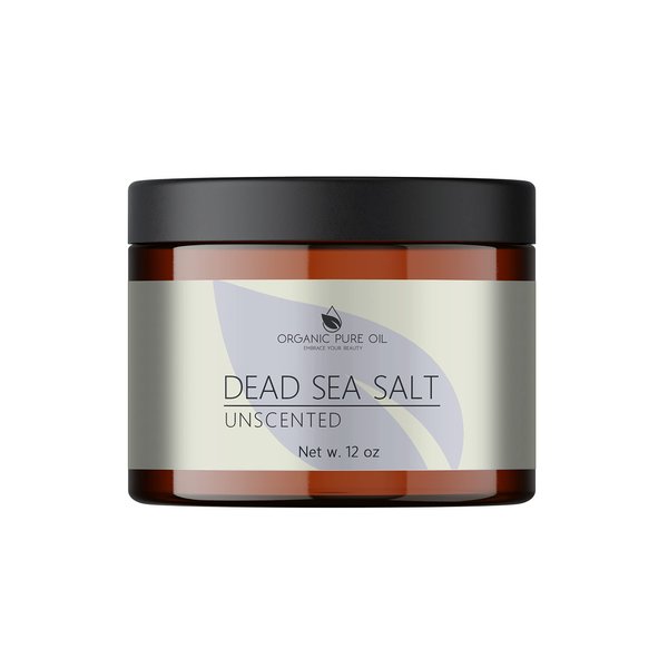 OPO Dead Sea Salt Scrub 12 oz Unscented 100% Pure Natural Organic with Light Unscented Vitamin E Jojoba Exfoliating Face Body Soft Smooth Fresh Skin Hydrating Moisturizing Revitalizing
